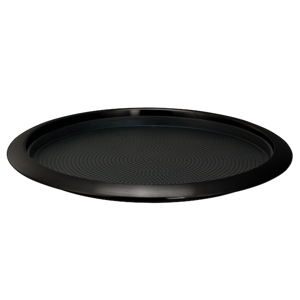 Service Ideas Tray with Removable Insert, 12" Round, Stainless Steel, Black Onyx TR1412RIBX - main